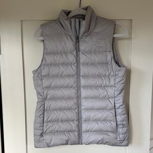 The North Face Light gray puffer vest